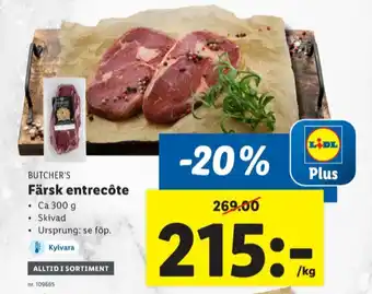 Lidl Butchers entrecôte erbjuda