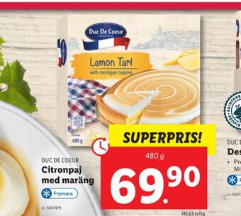 Lidl Duc de coeur tårtor erbjuda