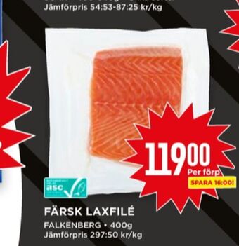 Willys Falkenberg seafood laxfilé erbjuda