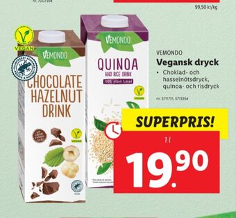 Lidl Chocolate hasselnötsdryck erbjuda