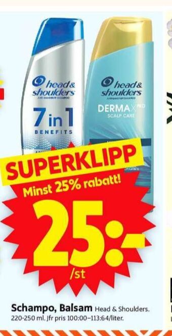 ICA Supermarket Head&shoulders balsam erbjuda