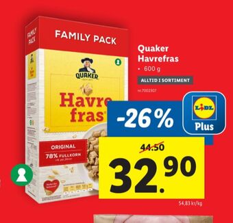 Lidl Havrefras frukostprodukt erbjuda