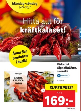 Lidl Fiskeriet kräftor erbjuda