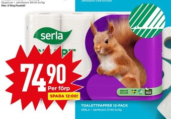 Willys Smart toalettpapper erbjuda