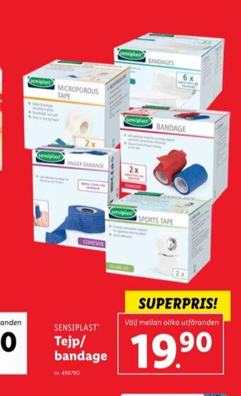 Lidl Sensiplast sporttejp erbjuda