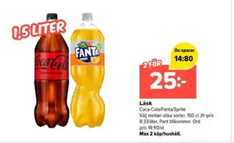 Coop Extra Coca cola zero läskedryck erbjuda