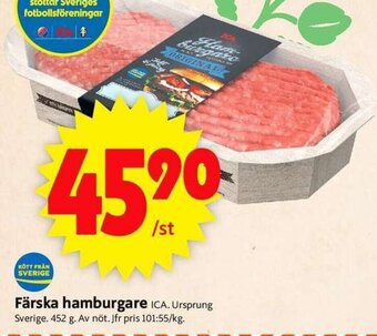 ICA Supermarket Färska hamburgare ICA. erbjuda