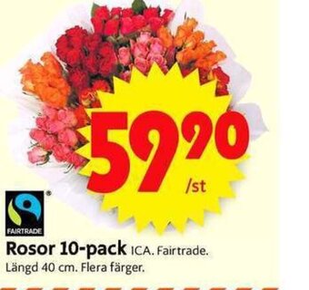 ICA Supermarket Rosor 10-pack erbjuda