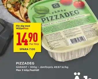 Willys Hemma PIZZADEG GARANT erbjuda
