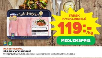 Coop Konsum Färsk kycklingfilé erbjuda
