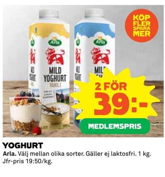 Coop Konsum Yoghurt erbjuda