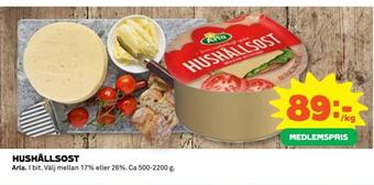 Coop Daglivs Hushållsost erbjuda