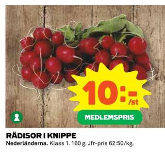Coop Daglivs Rädisor i knippe erbjuda