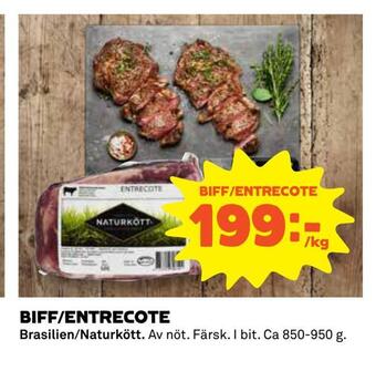 Coop Daglivs Biff/entrecote erbjuda