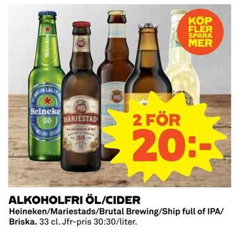 Coop Daglivs Alkoholfri öl/cider erbjuda
