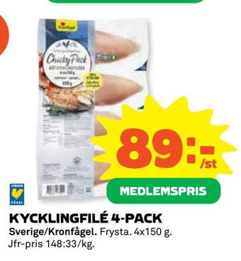 Coop Konsum Kycklingfilé 4-pack erbjuda