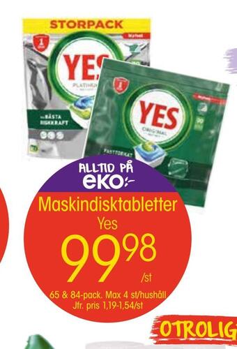 EKO Maskindisktabletter erbjuda