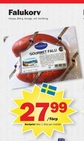 Pekås Falukorv erbjuda