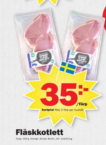 Pekås Fläskkotlett erbjuda