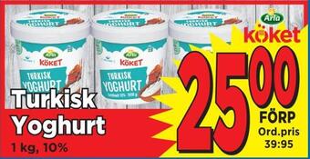 Supergrossen Turkisk yoghurt erbjuda