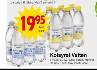 Matöppet Kolsyrat vatten erbjuda