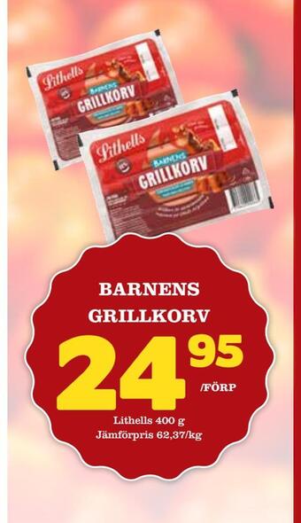 Nelins Barnens grillkorv erbjuda