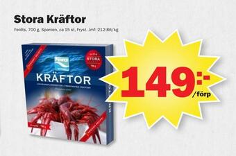 Pekås Stora kräftor erbjuda