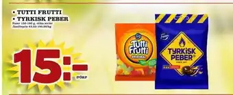 Supergrossen Tutti frutti • tyrkisk peber erbjuda