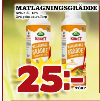 Supergrossen Matlagningsgrädde erbjuda