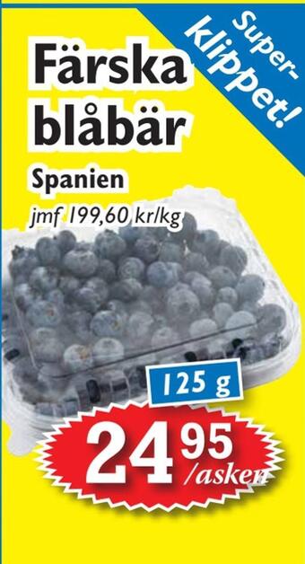 T-jarlen Färska blåbär erbjuda