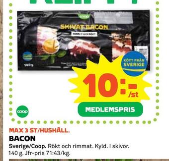 Coop Bacon erbjuda