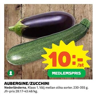 Coop Extra Aubergine/zucchini erbjuda