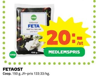 Coop Extra Fetaost erbjuda