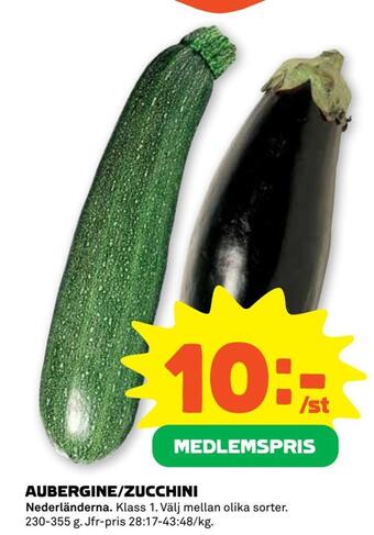 Coop Forum Aubergine/zucchini erbjuda