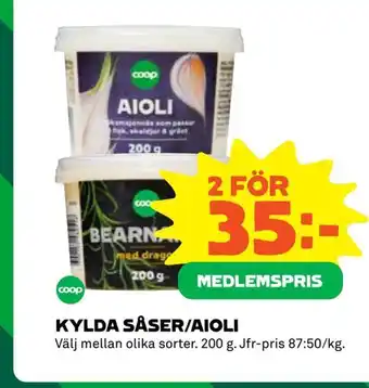 Coop Extra Kylda såser/aioli erbjuda