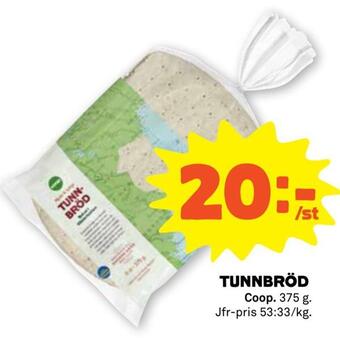 Coop Forum Tunnbröd erbjuda