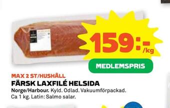 Coop Forum Färsk laxfilé helsida erbjuda
