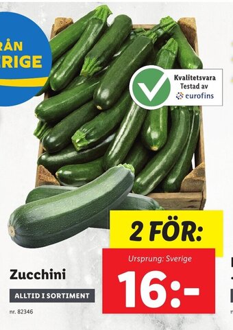 Lidl Zucchini erbjuda