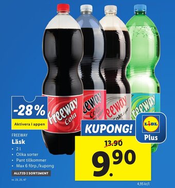 Lidl FREEWAY Läsk erbjuda