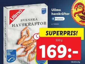 Lidl Ullmo havskräftor erbjuda