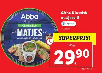 Lidl Abba Klassisk matjessill erbjuda