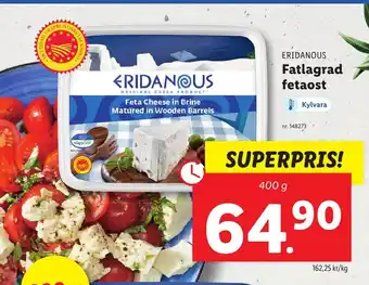 Lidl ERIDANOUS Fatlagrad fetaost erbjuda