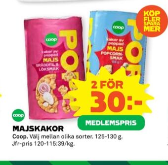 Coop Coop majskakor erbjuda