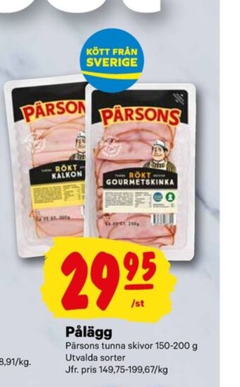 City Gross Pärsons skinka erbjuda
