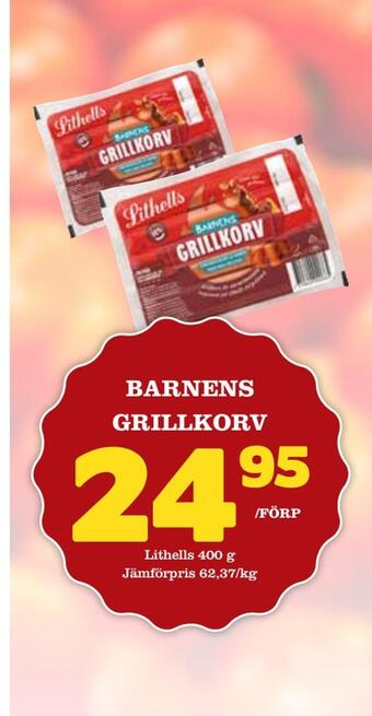 Nya Pulsen Barnens grillkorv erbjuda
