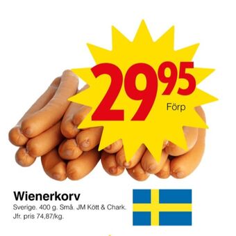 Matöppet Jm chark wienerkorv erbjuda