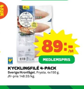 Coop Kronfågel kycklingfilé erbjuda