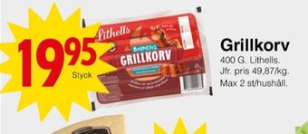 Matöppet Barnens grillkorv erbjuda