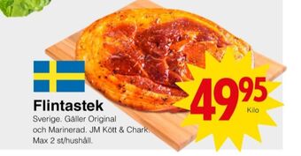 Matöppet Jm chark flintastek erbjuda