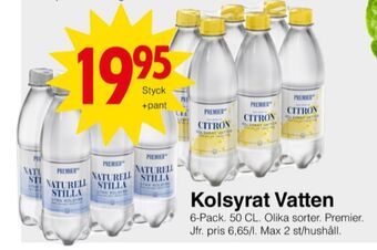 Matöppet Citron mineralvatten erbjuda